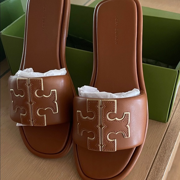 Tory Burch Tan Slide Sandals - Picture 1 of 2